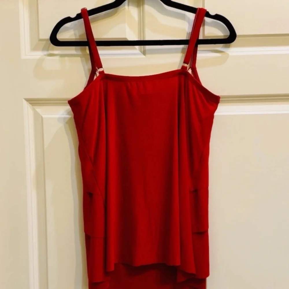 Miraclesuit Red Making Waves Tankini Underwire Swimwear Sz 10 Great Condition - Picture 8 of 16